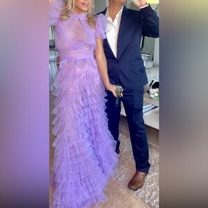 Kiki Riki Lavender Tulle Rufflef Gown